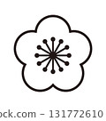 Plum blossom illustration (line) 131772610
