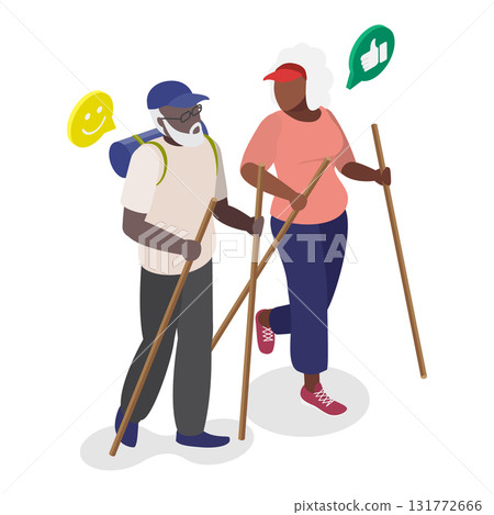 3D Isometric Flat Vector Illustration of Diverse Elderly People, Seniors Embrace Active Lifestyle, Diversity And Cheerfulness. Item 1 3D Isometric Flat Vector Illustration of Diverse Elderly People, Seniors Embrace Active Lifestyle, Diversity And Cheerfulness. Item 1 131772666