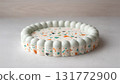 Jesmonite Cloud-Shaped Accessory Tray (White/Flake) 131772900