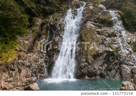 The roaring sound of Okawa Falls, one of Japan's top 100 waterfalls, Yakushima National Park (spring) The roaring sound of Okawa Falls, one of Japan's top 100 waterfalls, Yakushima National Park (spring) 131773159