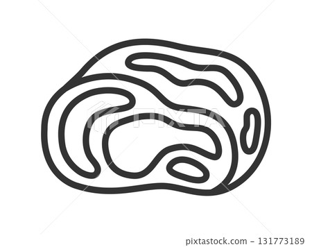生豬肉塊圖示插圖（線條畫） 131773189