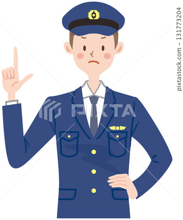 警告警察的插圖 警告警察的插圖 131773204