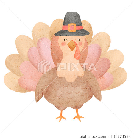 cute turkey with hat cute turkey with hat 131773534
