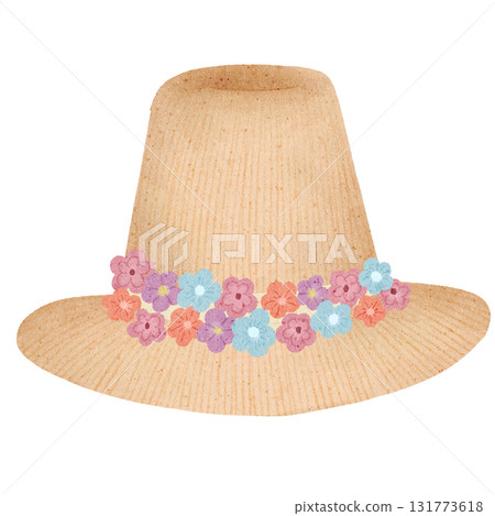 handmade figures of flowers and butterfly 131773618