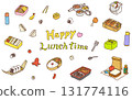 午餐盒插圖（彩色） 131774116