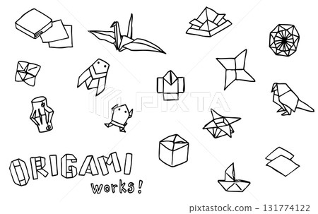 Origami illustration (line) 131774122