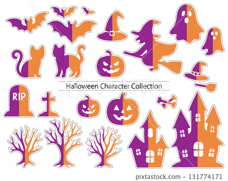 萬聖節剪影字符集 131774171