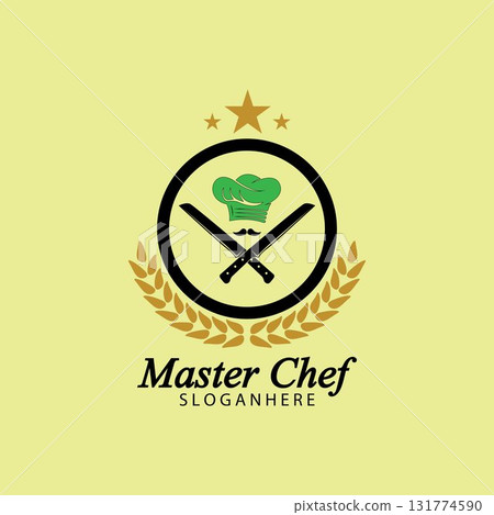 Master Chef Logo Design Vector Illustration 131774590