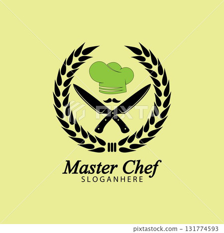 Master Chef Logo Design Vector Illustration 131774593