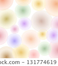 Autumn polka dot background with autumn leaves (pastel colors) 131774619