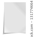 A4 paper with shadow on white background. 131774664