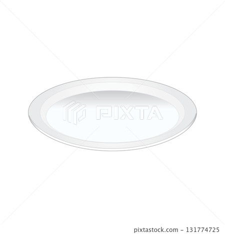 白色圓盤的插圖 131774725