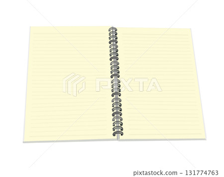 Spiral notebook (cream) with horizontal lines Spiral notebook (cream) with horizontal lines 131774763
