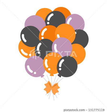 氣球(萬聖節顏色)插圖 氣球(萬聖節顏色)插圖 131775119