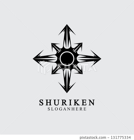 ninja shuriken black solid icon modern design, isolated on white background. flat style for graphic design template. suitable for logo, web, UI, mobile app. vector illustration ninja shuriken black solid icon modern design, isolated on white background. flat style for graphic design template. suitable for logo, web, UI, mobile app. vector illustration 131775334