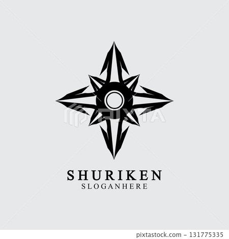 ninja shuriken black solid icon modern design, isolated on white background. flat style for graphic design template. suitable for logo, web, UI, mobile app. vector illustration ninja shuriken black solid icon modern design, isolated on white background. flat style for graphic design template. suitable for logo, web, UI, mobile app. vector illustration 131775335
