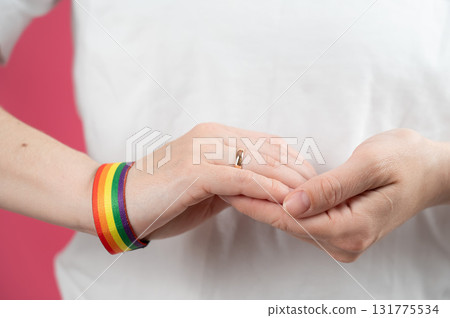 Celebrating Love and Diversity with Rainbow Symbolism.  131775534