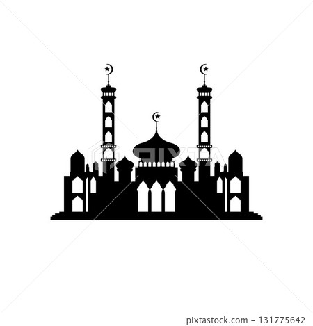 Mosque icon vector Illustration design template Mosque icon vector Illustration design template 131775642