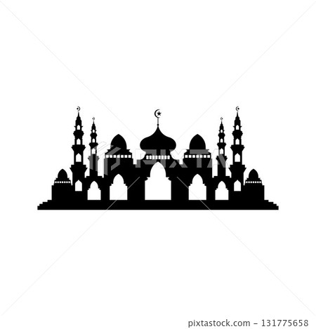 Mosque icon vector Illustration design template Mosque icon vector Illustration design template 131775658