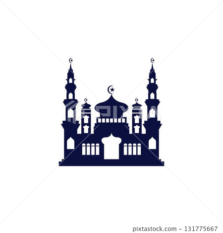 Mosque icon vector Illustration design template Mosque icon vector Illustration design template 131775667