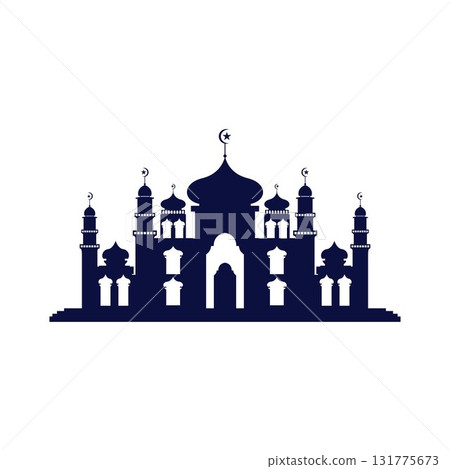 Mosque icon vector Illustration design template 131775673