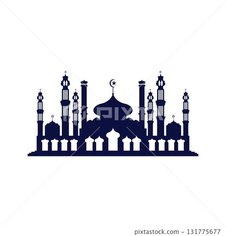 Mosque icon vector Illustration design template Mosque icon vector Illustration design template 131775677