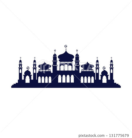 Mosque icon vector Illustration design template Mosque icon vector Illustration design template 131775679