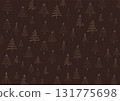 Hand-drawn Christmas tree background - red 131775698