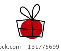 Red gift box (single item) 131775699