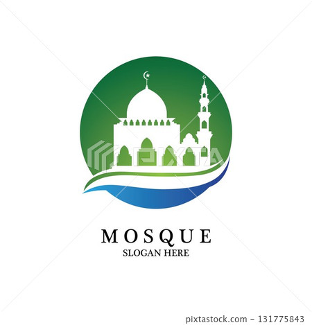 Mosque icon vector Illustration design template Mosque icon vector Illustration design template 131775843