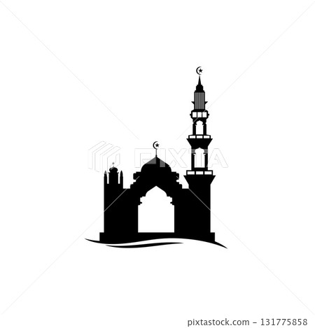 Mosque icon vector Illustration design template Mosque icon vector Illustration design template 131775858