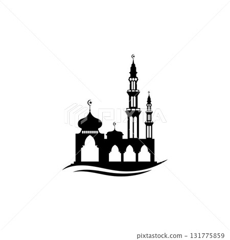 Mosque icon vector Illustration design template Mosque icon vector Illustration design template 131775859