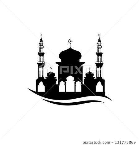 Mosque icon vector Illustration design template Mosque icon vector Illustration design template 131775869