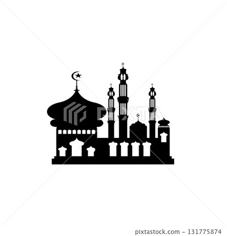Mosque icon vector Illustration design template Mosque icon vector Illustration design template 131775874