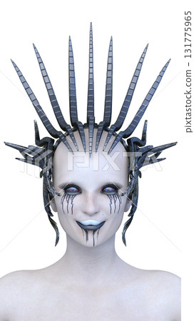 女吸血鬼臉部特寫 女吸血鬼臉部特寫 131775965