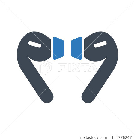 Wireless earbud headphones icon Wireless earbud headphones icon 131776247