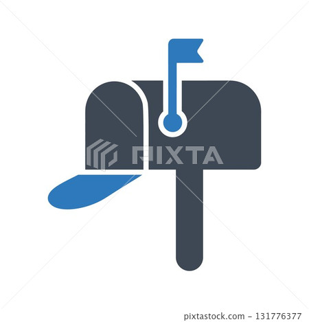 Postbox icon. Empty post mount mailbox icon Postbox icon. Empty post mount mailbox icon 131776377