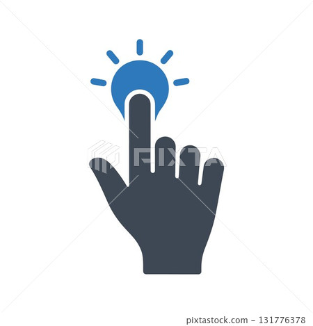 Hand touch tap gesture, Hand click icon 131776378