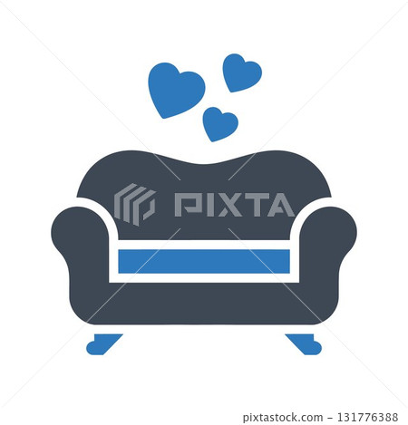 Sofa loveseat icon 131776388