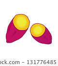 simple sweet potato illustration 131776485