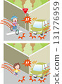 Traffic Safety (Intersection Head-on Traffic Accidents, Children, Bicycles, Cars, Stop Signs) 131776959