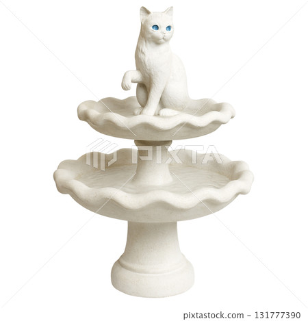 Majestic Cat Statue on a Stunning Fountain 131777390