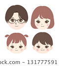 Smiling family of four people 131777591