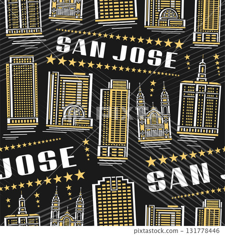 Vector San Jose seamless pattern 131778446