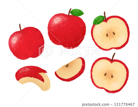 蘋果水彩水果插圖集 131778467