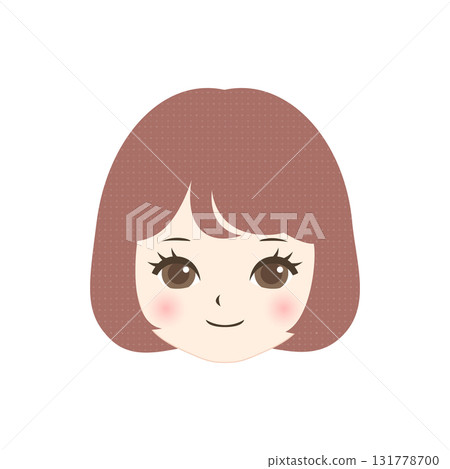 Female face facing front Female face facing front 131778700