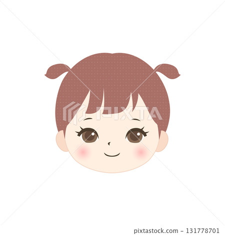 一位年輕女孩的臉朝前 一位年輕女孩的臉朝前 131778701