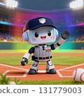 A cute robot umpire calling strikes A cute robot umpire calling strikes 131779003