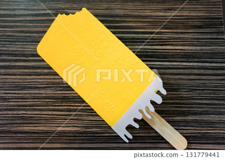 Cute and stylish postcards in the shape of ice cream 131779441