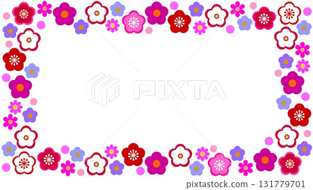 Plum blossom frame white space 131779701
